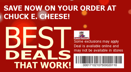 Chuck E Cheese Coupon Code