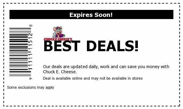 Chuck E Cheese Deals