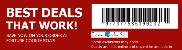 Fortune Cookie Soap Coupon