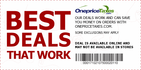 One Price Taxes Coupons