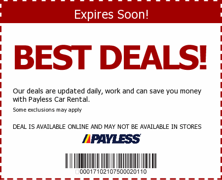 Payless Car Rental Promo Code