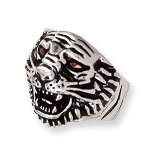 Ed Hardy Stainless Steel Roaring Tiger w/Red CZ Eyes Ring Coupons