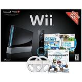 Nintendo Wii Black Console with Sports Resort, Remote Plus and Mario Kart with 2 Wheels Coupons