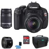 Canon EOS Rebel EOS Digital Rebel T3i THREE LENS BUNDLE!! - Includes 18-55mm, 55-250mm & 50mm Lenses, carrying case, 16GB SD Card & more Coupons