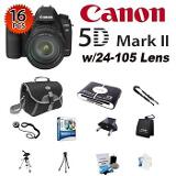 Canon - Digital Cameras EOS 5D Mark II Digital SLR Camera Kit w/ 24-105mm f/4L IS USM AF Lens + 16PCS KIT Coupons